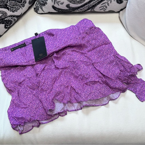 VIX by Paula Hermanny Vibrant Purple Swim Sarong Sassy skirt Swimsuit coverup M - Picture 1 of 16